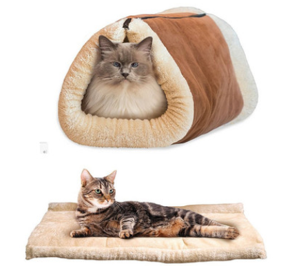 2-in-1 Cat Tunnel Sleeping Bag: Cozy Pet Retreat