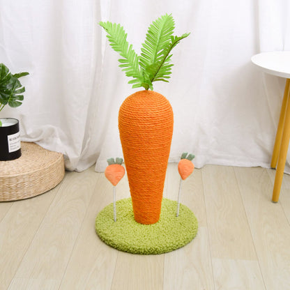 Pet-Friendly Two-Tone Sisal Carrot Toy