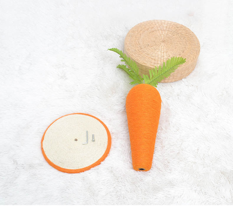 Pet-Friendly Two-Tone Sisal Carrot Toy
