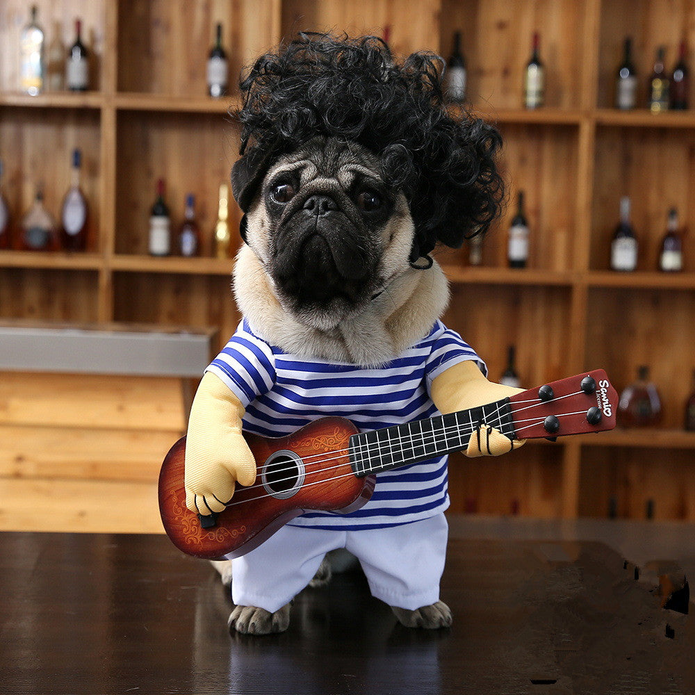 Pet dog guitarist dress