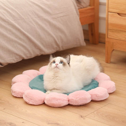 Cute Pet Flower Mat: Cozy Dog and Cat Bed