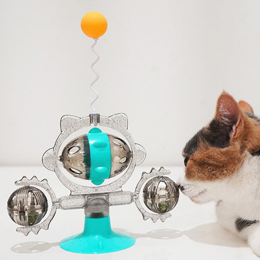 Pet Supplies Cat Pinwheel Toy Sucker Leaky Ball