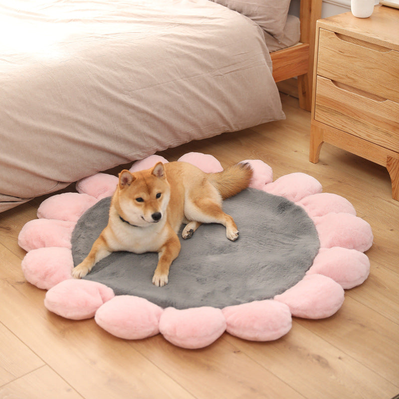 Cute Pet Flower Mat: Cozy Dog and Cat Bed