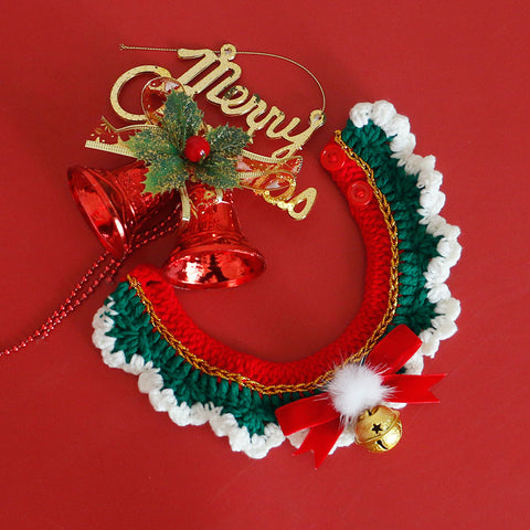 Pet Christmas & New Year's Scarf Collar: Festive Elegance