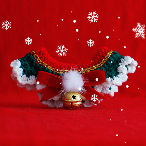 Pet Christmas & New Year's Scarf Collar: Festive Elegance