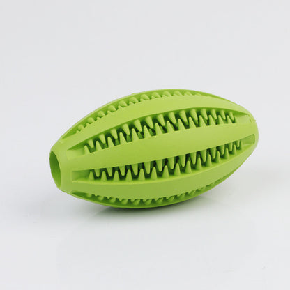 Teeth-Cleaning Dog Toy: Olive Watermelon Ball Puzzle
